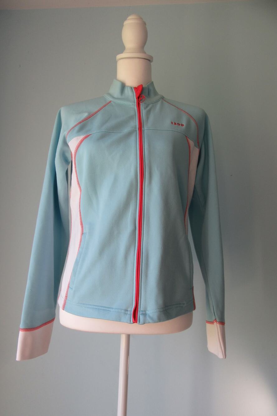 IZOD Movement Women's Full Zip Jacket Blue Tennis Golf Track Long Sleeve Medium - Picture 1 of 8
